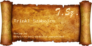 Trinkl Szabolcs névjegykártya
